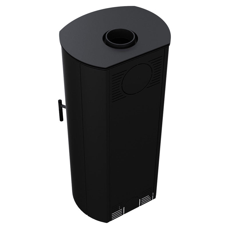 Stufa a Legna 10KW in Acciaio Flig Fremont Nera