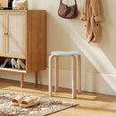 Set 4 Sgabelli Rotondi e Impilabili Ø40x45 cm in Legno Grigio  