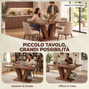 Tavolo da Pranzo Rettangolare per 4 Persone 120x80x73 cm in MDF Noce      