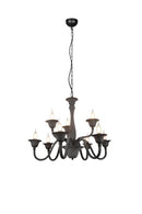 Lampadario da Interno  E14 in Metallo Antracite