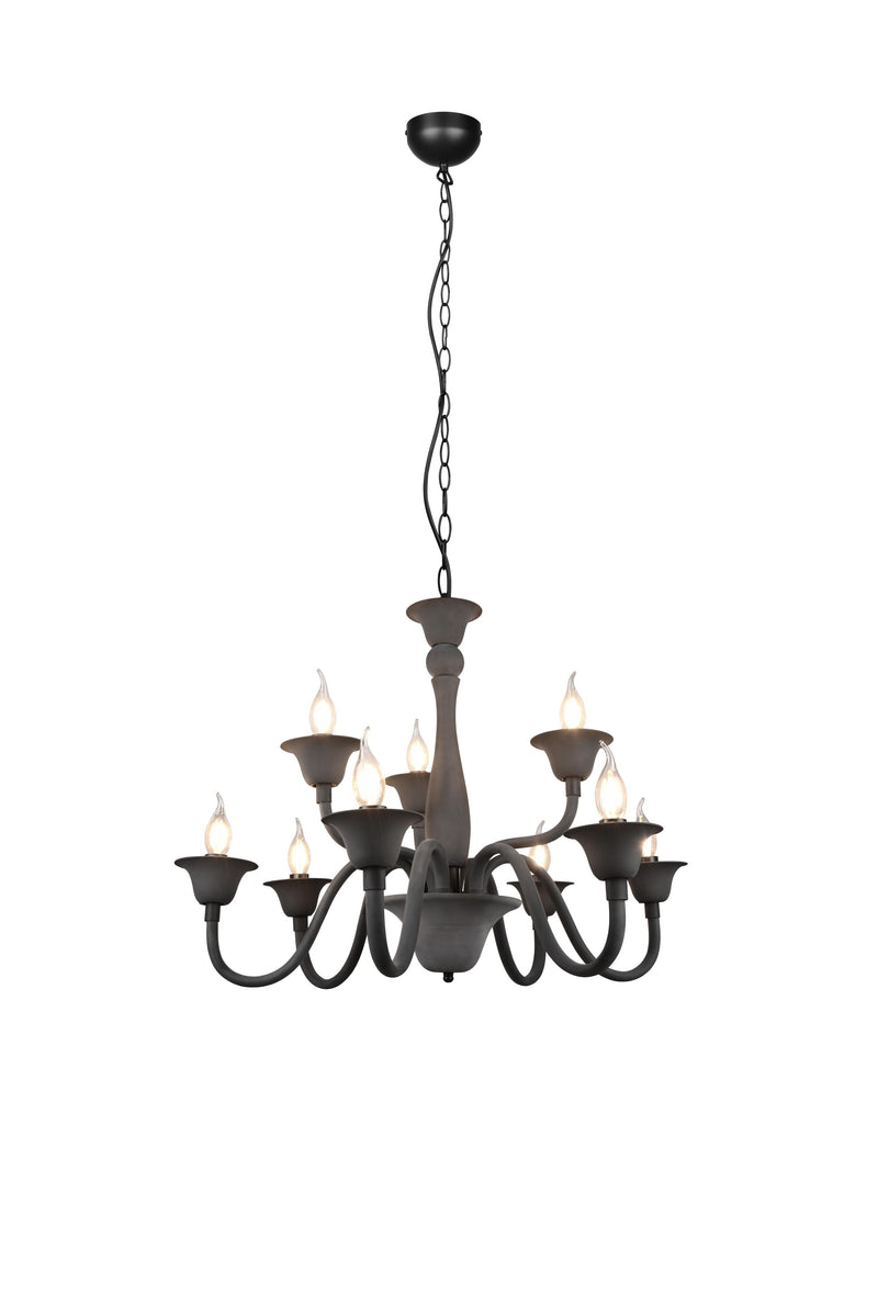 Lampadario da Interno  E14 in Metallo Antracite