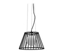 Lampada a Sospensione Ø20/35xH120 cm in Metallo Cage Nero