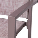 Set da Giardino Divano Poltrone e Tavolino in Metallo Vandi 