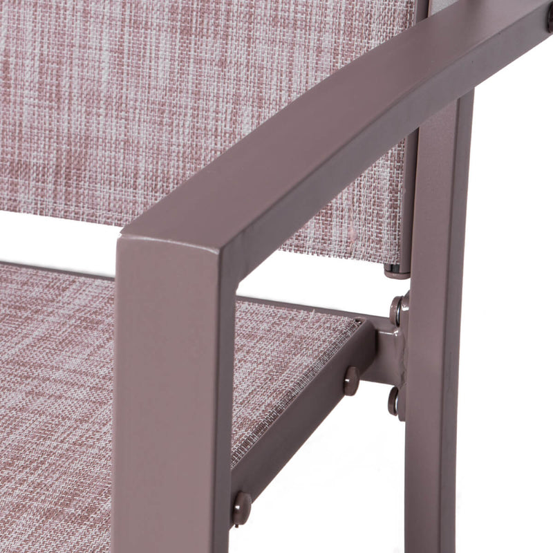 Set da Giardino Divano Poltrone e Tavolino in Metallo Vandi 