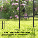 Arco da Giardino con Cancello 107x45x217 cm Traliccio per Piante Rampicanti in Metallo Nero  