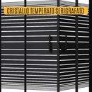Box Doccia Angolare 2 Ante Scorrevoli 70x90 cm in Cristallo 6 mm H190 cm Profilo Nero