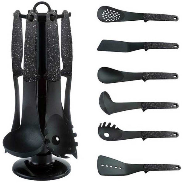 prezzo Set 6 Mestoli da Cucina per Uso Alimentare Resistenti al Calore con Supporto Nero