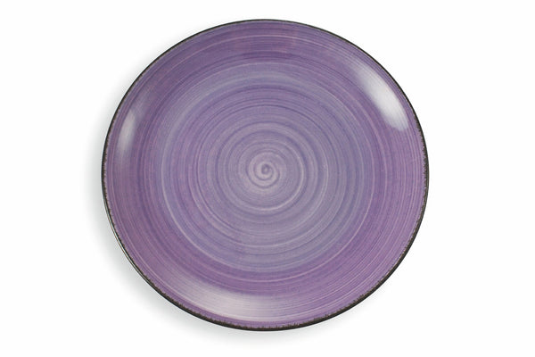 Set mit 6 Speisetellern aus Steinzeug Ø27x5 cm Villa d'Este Home Tivoli New Baita Viola acquista