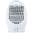 Stufa Elettrica 2 Elementi a Quarzo Scaldino 2 Potenze 400-800W con Manico e Base Pieghevole Bianco      