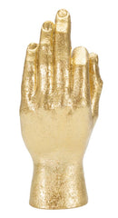 Statua Mano ""Ok"" 10x22,5x7 cm in Poliresina Oro