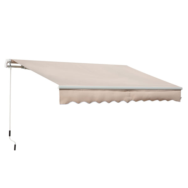 Tenda da Sole per Esterno a Bracci Avvolgibile 295x200 cm con Apertura a Manovella Beige sconto
