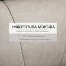 Poltrona Reclinabile Manuale con Poggiapiedi 78x96x102 cm in Microfibra Grigio