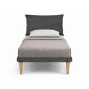 Letto 1 Piazza e Mezza con Rete Rivestita Microfibra Grigio Tessis Testata Soft Varie Misure