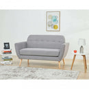 Divano 2 Posti Burton 147x79x86 h cm in Tessuto Grigio chiaro