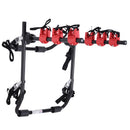 Portabici per Auto Posteriore Pieghevole 3 Biciclette 40 kg in Acciaio e Alluminio 68x52x60 cm 