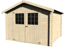 Casetta Box da Giardino per Attrezzi 3,17x3,13m Senza Pavimento in Legno Abete 28mm Flosobrak NG