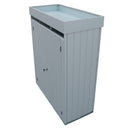 Armadio da Esterno 2 Porte 74,6x161,5x209 cm in Acciaio Zincato Grigio