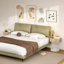 Set 2 Comodini Sospesi Moderni 40x30x15cm con Cassetto in Legno Rovere      