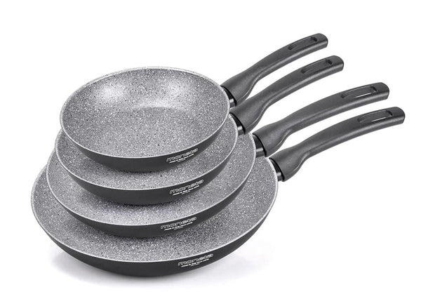 Set 4 Padelle Ø18-22-24-28 cm Antiaderente Induzione in Alluminio Effetto Pietra Moneta Insieme prezzo