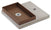 Base con Vaschetta per Fontane con Ghiera Piccola 40x40x5 cm in Cemento Belfer 42/BSE/6 Ruggine