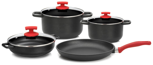 sconto Olympia Love Big 7-teiliges Kochgeschirr-Set aus Antihaft-Aluminium-Druckguss