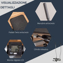 Stepper con Manubrio Maniglie Elastici e Monitor LCD Argento