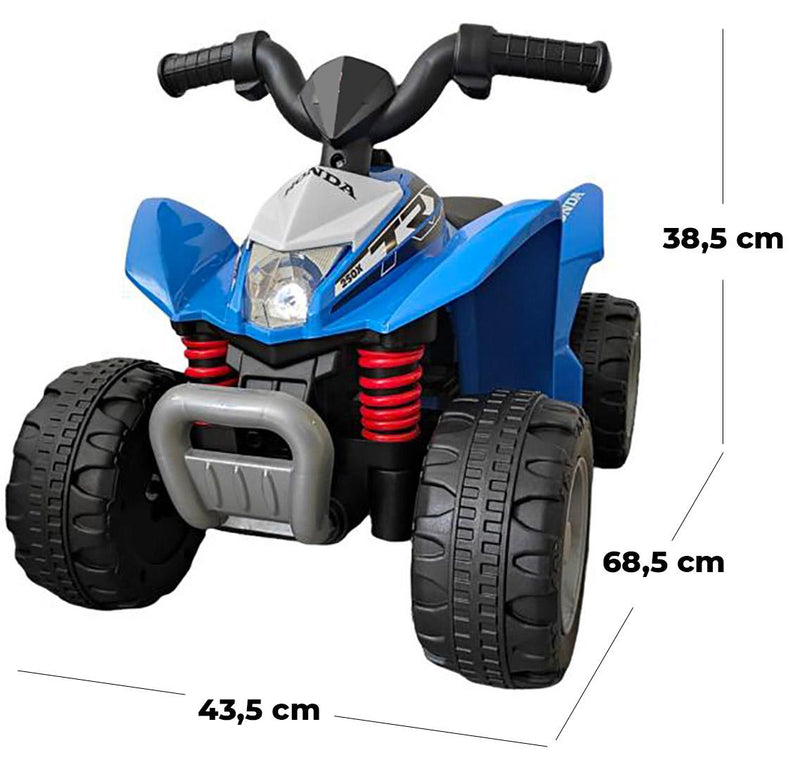 Mini Quad Elettrico per Bambini 6v con Licenza Honda 250X Blu 