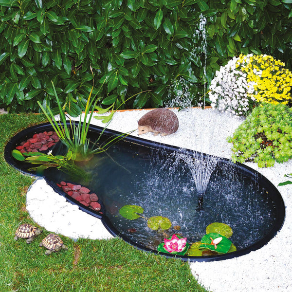 Schwarzer künstlicher Gartenteich 190 x 105 x 52 cm 500 Liter prezzo