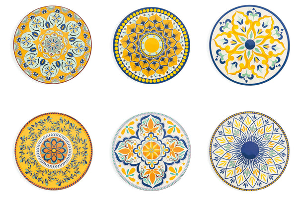 Set mit 6 runden Platztellern Ø33 cm Villa d'Este Home Tivoli Sizilien online