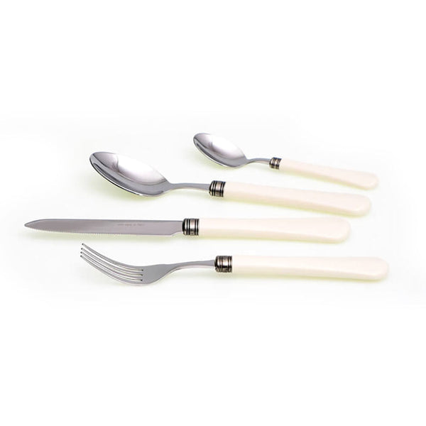 prezzo Service-Set Besteck 24-teilig in Rivadossi Sandro Giulietta Elfenbein Edelstahl