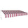 Eckstabmarkise 200 x 300 cm bordeaux gestreiftes Polyestergewebe