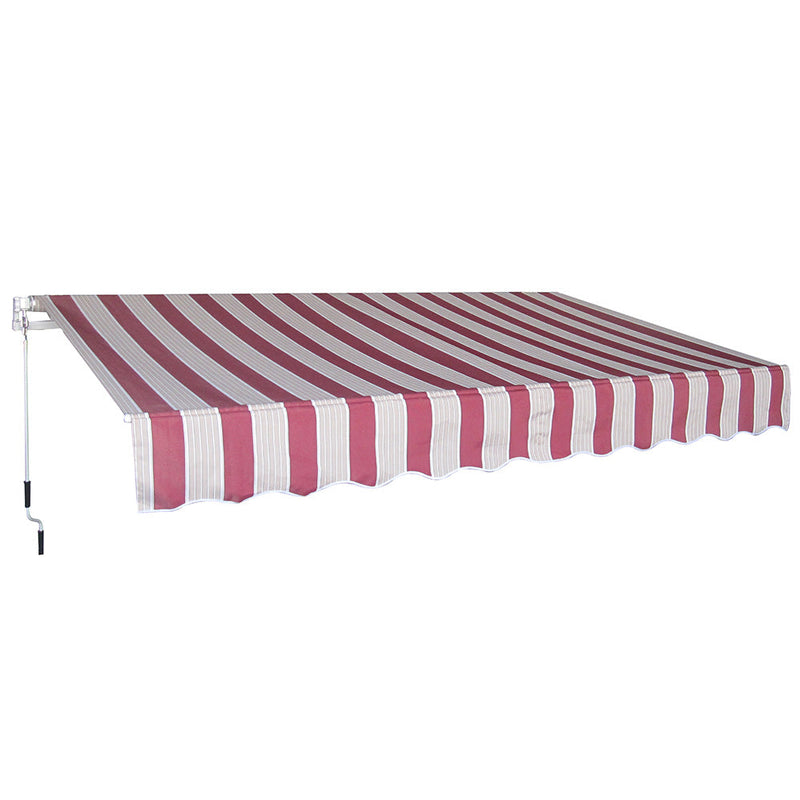 Tenda da Sole Barra Quadra 200x300 cm Tessuto in Poliestere Riga Bordeaux