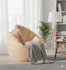 Poltrona a Sacco Pouf in Similpelle Beige Avalli