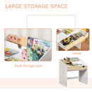 Scrivania con Libreria per Bambini 70x50x75 cm in Legno Bianca