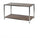 Regal aus verchromtem Stahl 2 braune Regale Tosini E-408040B
