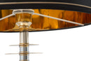 Lampada da Terra Round Glam Ø40x180 cm in Ferro Plastica e Poliestere Nero e Oro