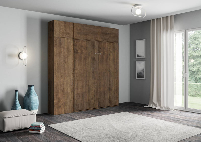 Letto Matrimoniale Francese a Scomparsa Salvaspazio Kentaro H250 cm Marrone