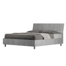 Letto Matrimoniale Testata Inclinata Demas Grigio Varie Misure