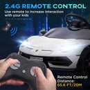 Macchina Elettrica per Bambini 12V con Licenza Lamborghini Aventador SVJ Roadster Bianco