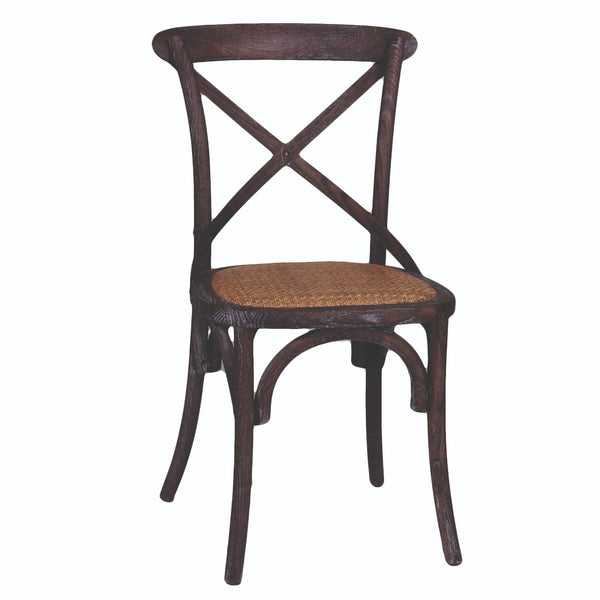 acquista Dunkelgrauer Adami Cross Holzstuhl 51x55H46,5/89cm