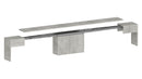 Set 2 Panche Allungabili 66/290x25x45 cm Pratika Singola A e B Cemento  