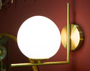Lampada da Muro Glamy 15x25x22 cm in Ferro e Vetro Bianco e Oro