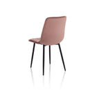 Set 4 Sedie 44x50x88 cm in Velluto Rosa