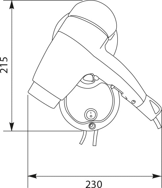 Asciugacapelli Phon a Pistola 1500W Vama Elegant Pro Shaver Bianco