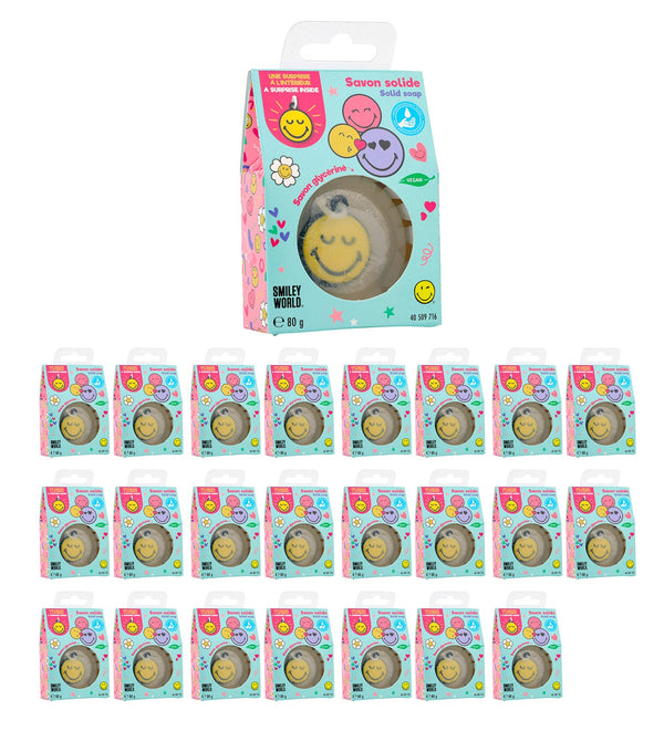 online Set 24 Saponette Smiley per Bambini 80 gr con Sorpresa Portachiavi Interno