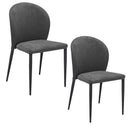 Set 2 sedie Imbottite 45x58x86,5 cm In Tessuto Enjoy Lux  Ghibli Grigio Chiaro