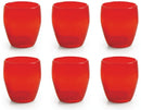 Set 6 Bicchieri Ø7,3x10 cm in Vetro Soffiato Villa d'Este Home Tivoli Acapulco Rossi