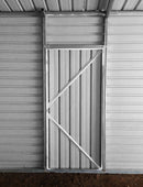 Capannone Box con Saracinesca in Lamiera Bianca per Deposito Attrezzi 370x790x280cm Enaudi