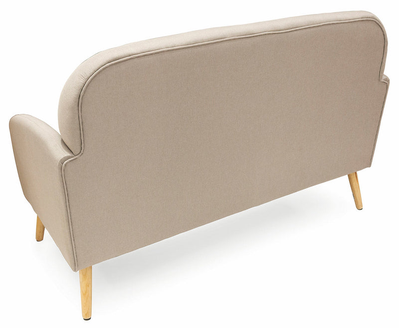 Divano 2 Posti 137x75x89 cm in Tessuto Soriani Ecrù