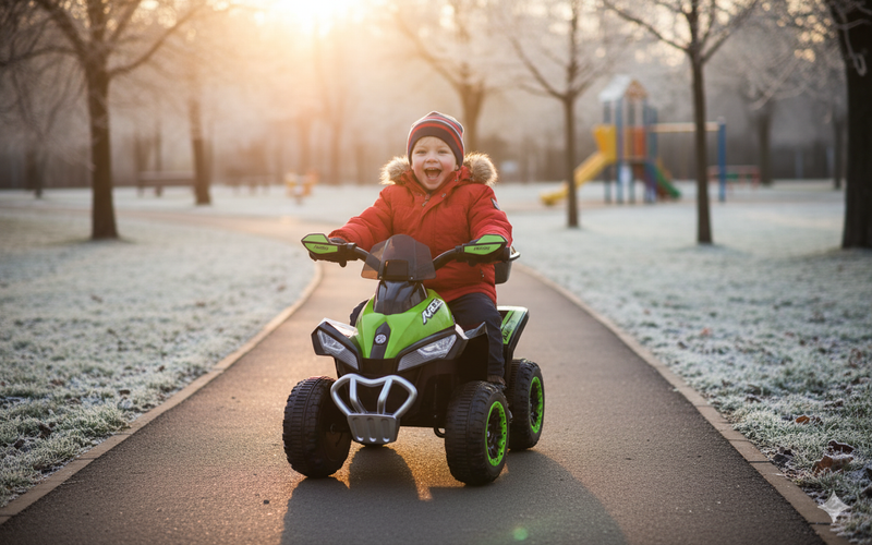 Mini Quad Elettrico per Bambini 6V Kid Go Deluxe Verde